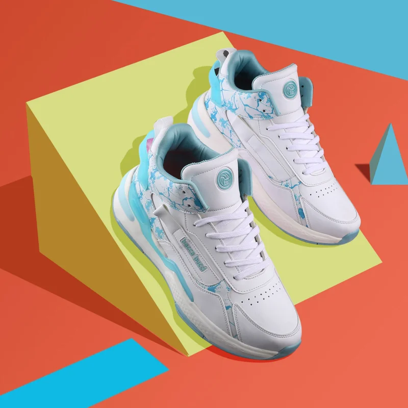 Bacca Bucci Sea Green Veera Athletic Mid Top White Sneakers for Men | Best Price UAE